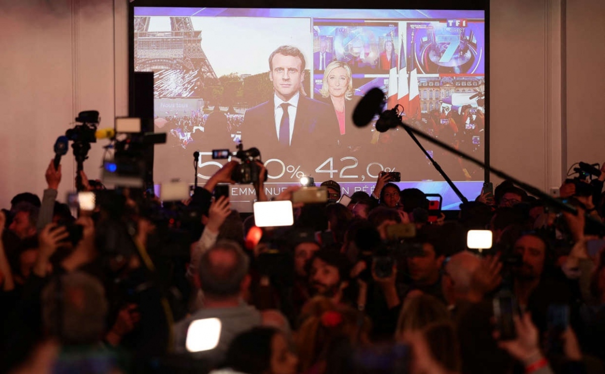 Các lãnh đạo châu Âu thở phào nhẹ nhõm, chúc mừng ông Macron chiến thắng trong bầu cử Pháp